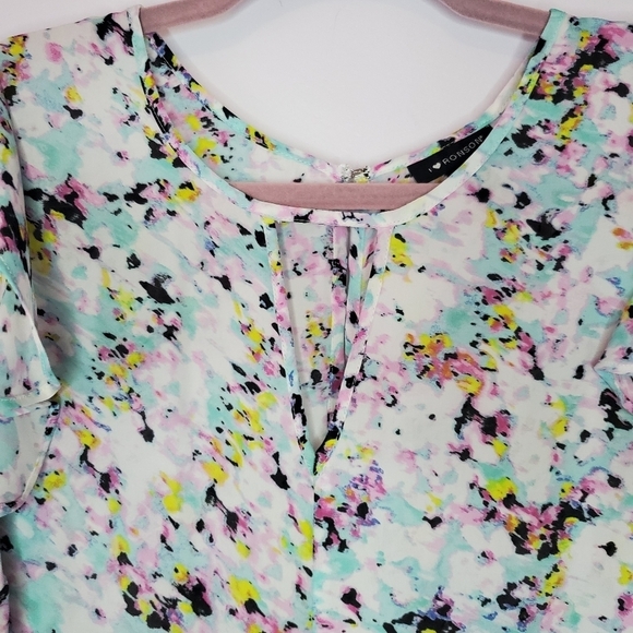 I Heart Ronson Large Work Office Blouse Ruffles - Picture 7 of 14